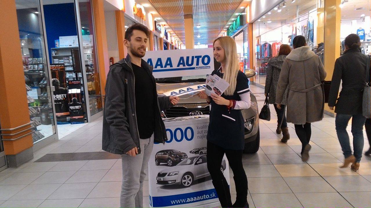 Zajistili jsme hostesku v Nitre pro autobazar AAA AUTO